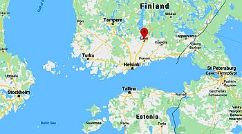 Lahti, ubicación en el mapa