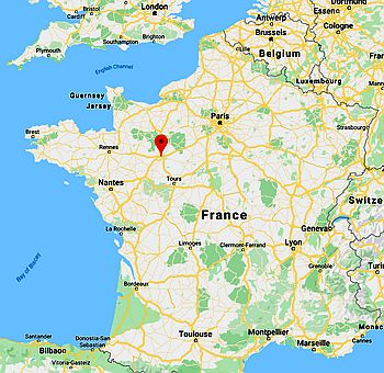 Le Mans, ubicación en el mapa