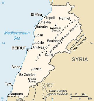 Mapa - Libano