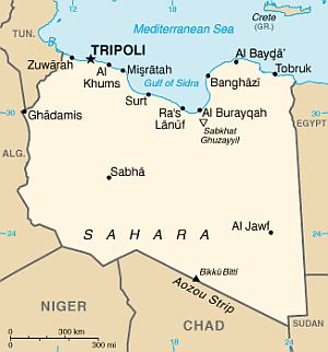 Mapa - Libia
