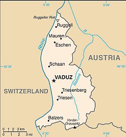 Mapa - Liechtenstein