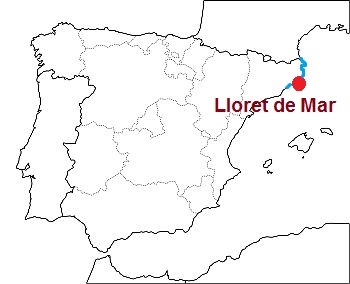 Lloret de Mar, y Costa Brava, donde están