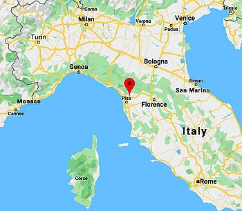 Lucca, ubicación en el mapa