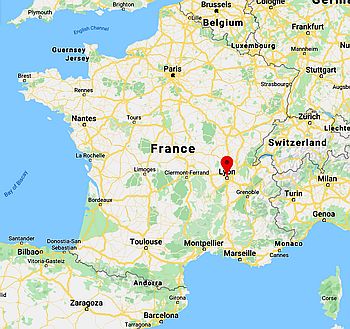 Lyon, ubicación en el mapa