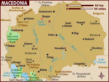 Mapa - Macedonia