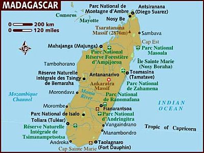 Mapa - Madagascar