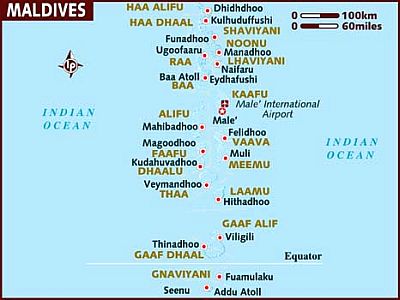 Mapa - Maldivas