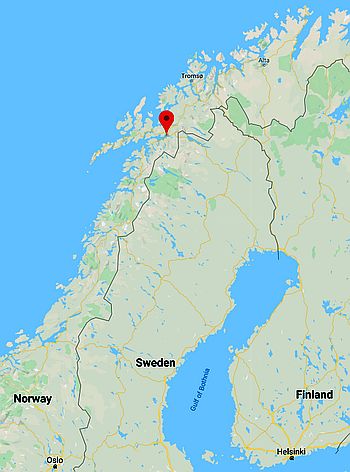 Narvik, ubicación en el mapa