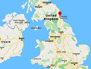 Newcastle, ubicación en el mapa