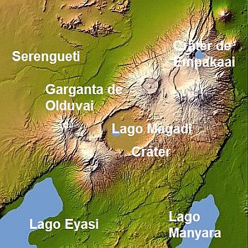 Ngorongoro, mapa