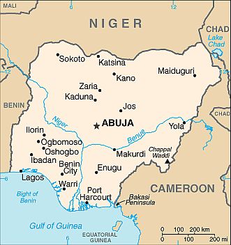Mapa - Nigeria
