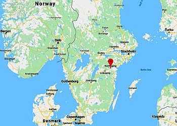 Norrköping, ubicación en el mapa