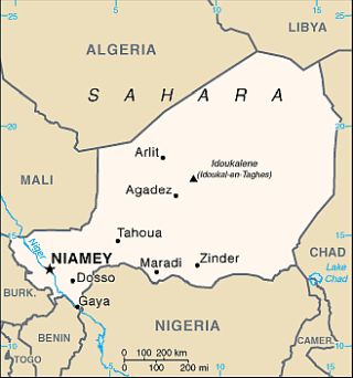 Mapa - Níger