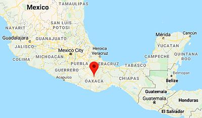 Oaxaca, ubicación en el mapa