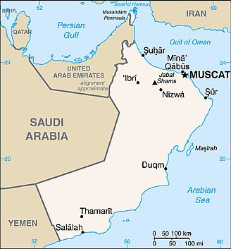 Mapa - Oman