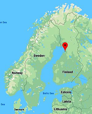 Oulu, ubicación en el mapa