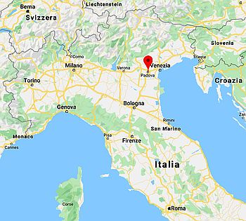 Padua, ubicación en el mapa