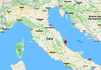 Pescara, ubicación en el mapa