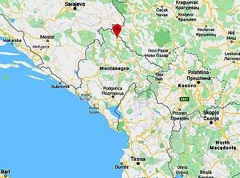 Pljevlja, ubicación en el mapa