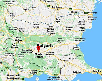 Plovdiv, ubicación en el mapa