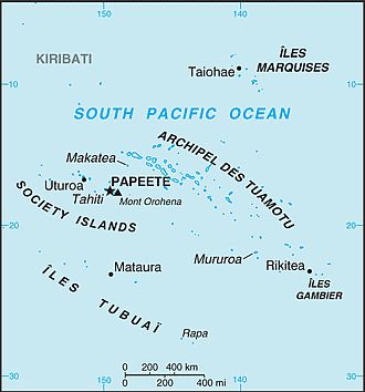 Mapa - Polinesia Francesa