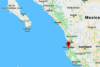 Puerto Vallarta, ubicación en el mapa