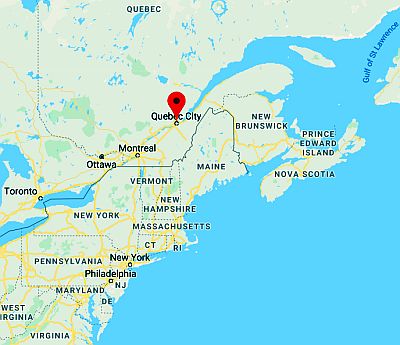 Quebec City, ubicación en el mapa