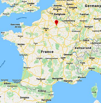 Reims, ubicación en el mapa