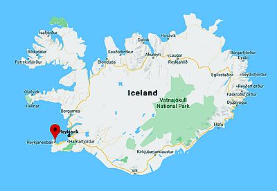 Reykjanesbær, ubicación en el mapa