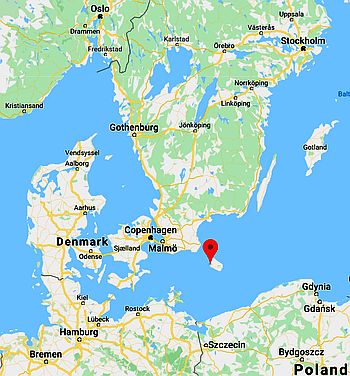 Rønne, ubicación en el mapa