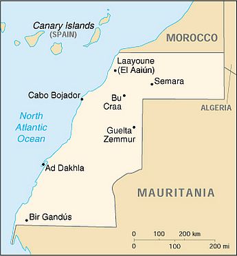 Mapa - Sahara Occidental