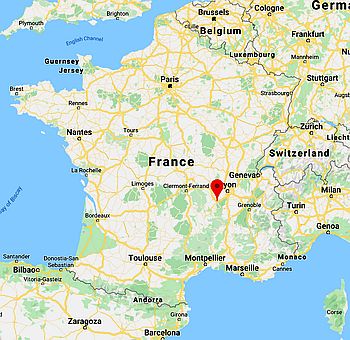 Saint-Etienne, ubicación en el mapa