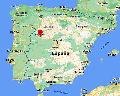 Salamanca, ubicación en el mapa