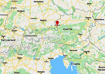 Salzburgo, ubicación en el mapa