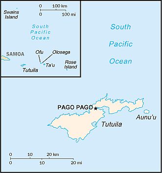 Mapa - Samoa Americana
