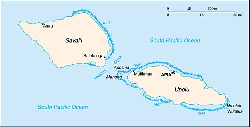 Mapa - Samoa