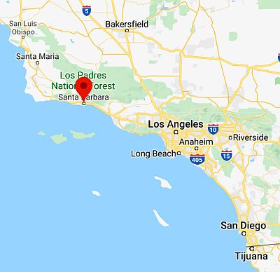Santa Barbara, ubicación en el mapa
