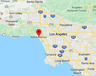 Santa Monica, ubicación en el mapa