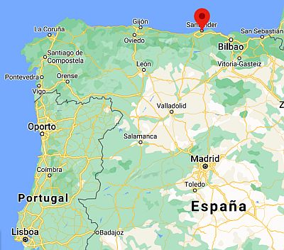 Santander, ubicación en el mapa
