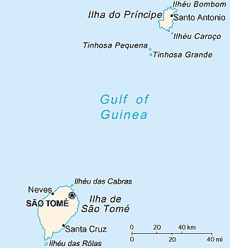 Mapa - Santo Tomé Y Príncipe