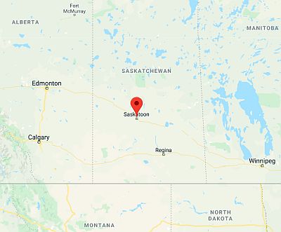 Saskatoon, ubicación en el mapa