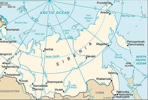 Mapa - Siberia