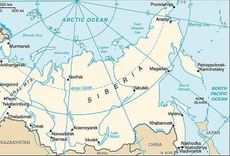 Mapa - Siberia