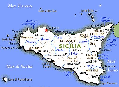 Sicilia, mapa