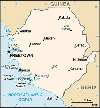 Mapa - Sierra Leona