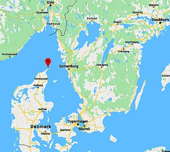 Skagen, ubicación en el mapa