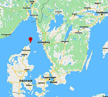 Skagen, ubicación en el mapa