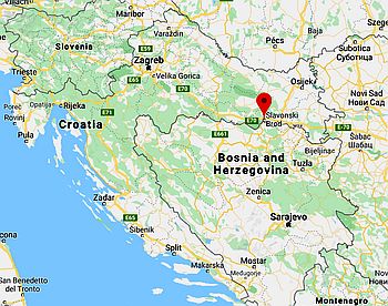 Slavonski Brod, ubicación en el mapa