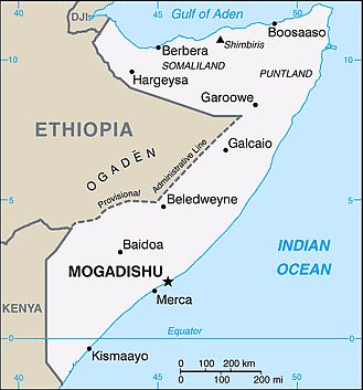 Mapa - Somalia