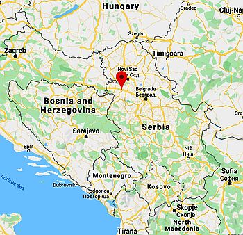 Sremska Mitrovica, ubicación en el mapa